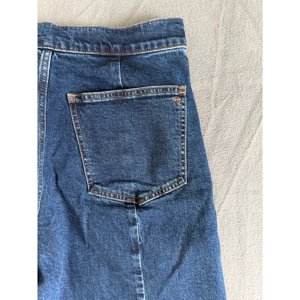 Madewell Emmett Wide-Leg Jeans Indigo Blue High Rise Size 28 Barrel - Picture 3 of 11